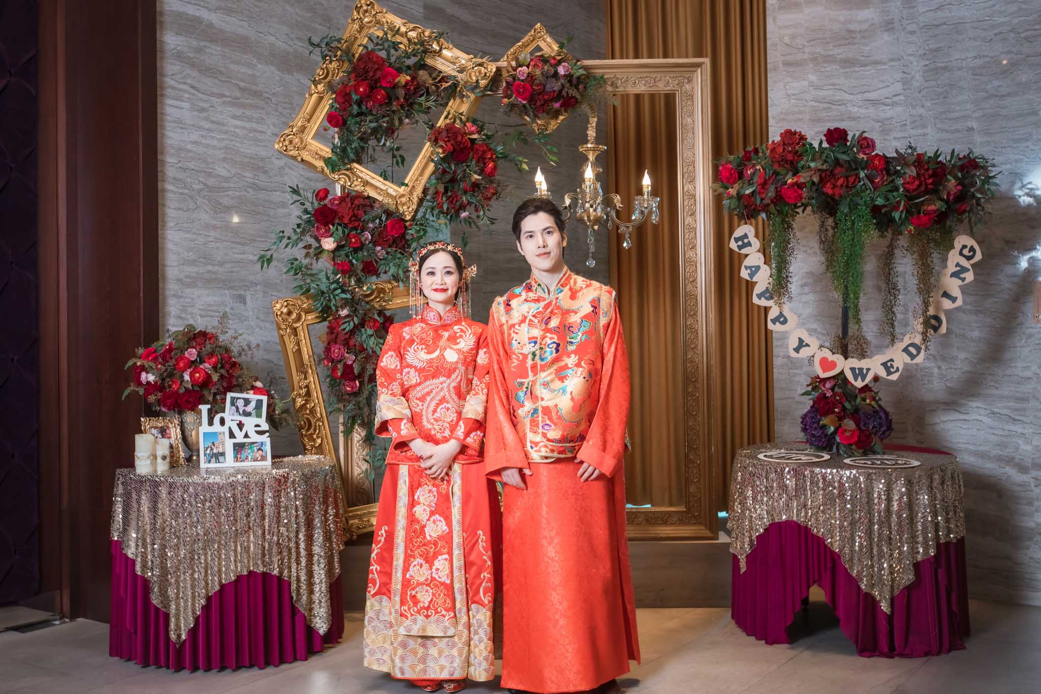 中式喜服，龍鳳褂，秀禾服，中式婚禮